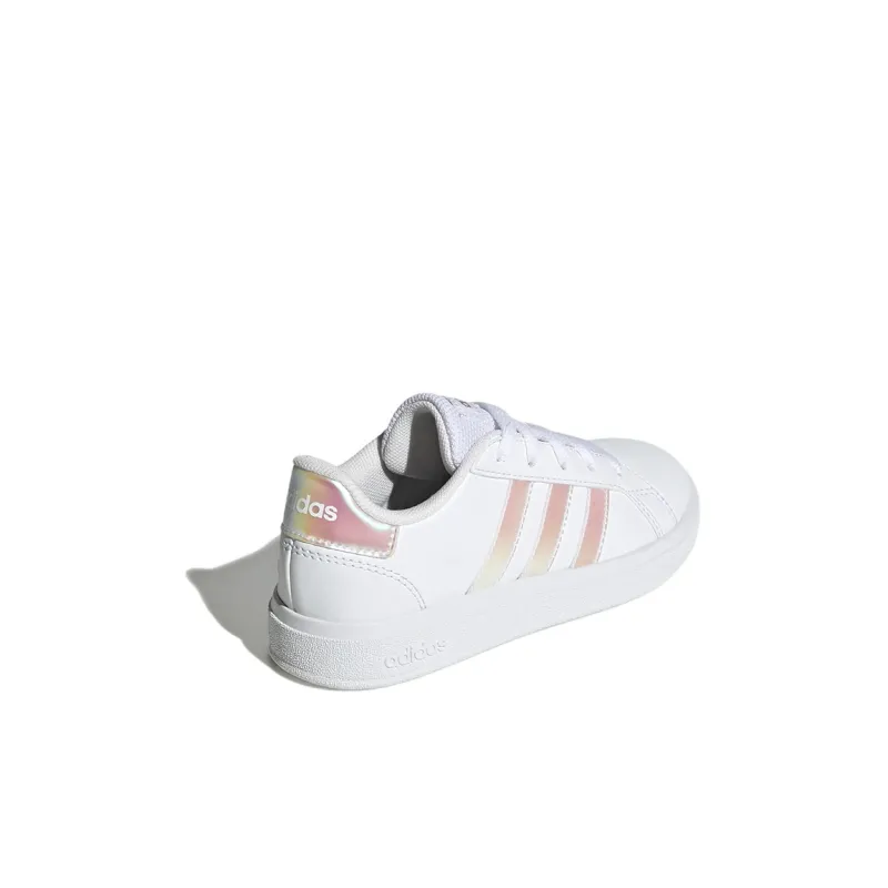 Adidas Grand Court 2.0 Big Kid 'White Iridescent'-2