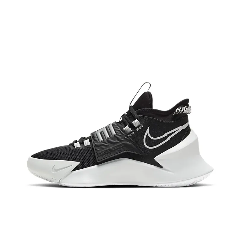 Nike Future Court 3 Mid Top Children's Basketball Shoes Black White Teenagers-0