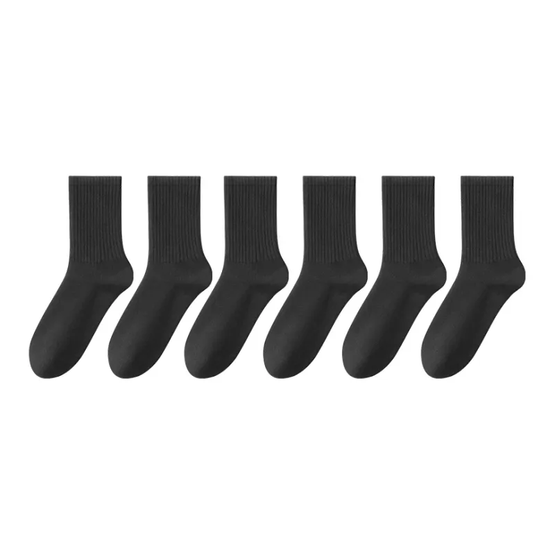 H YXIANG Mid Calf Socks Women's 6 Pack-10