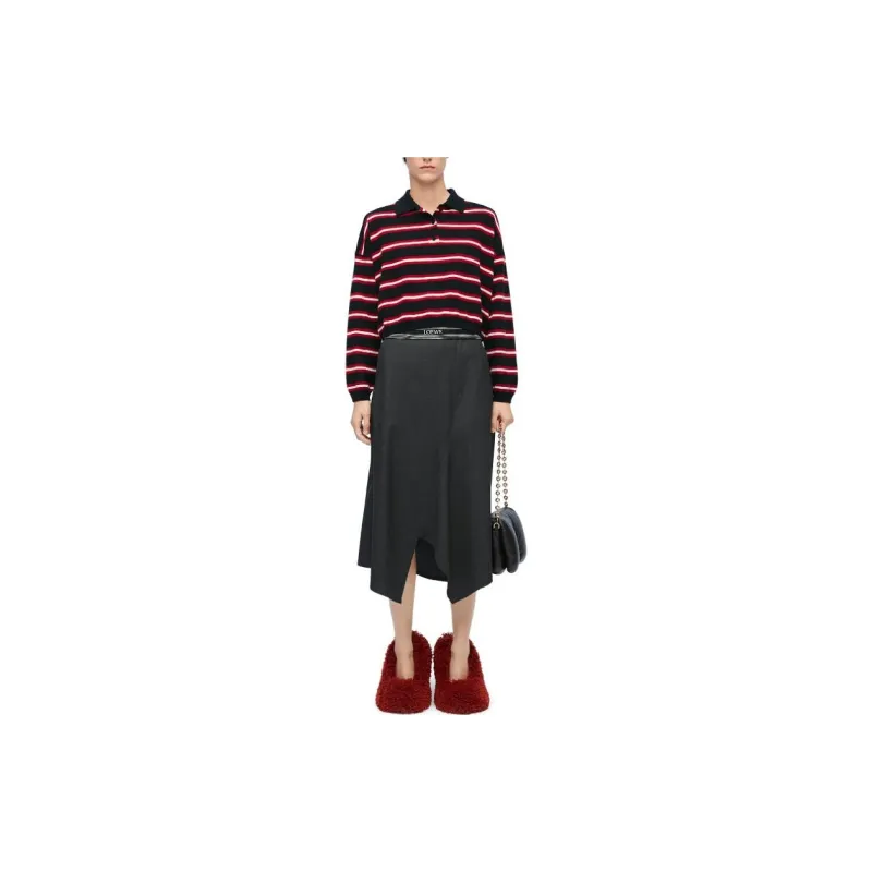 LOEWE Polo Sweater In Wool Black-1