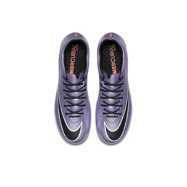 Nike Air Zoom Vapor X Slip-Resistant Cushioning Wear-Resistant Coverage Low-Top Kids' Soccer Shoes Purple Teenagers-3