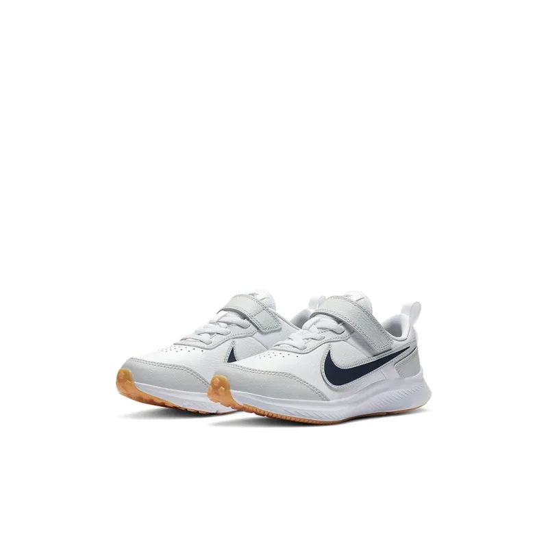 Nike Varsity Leather Low Top Sports Casual Shoes Gray Black Children Aged 3 7 Years Old-2