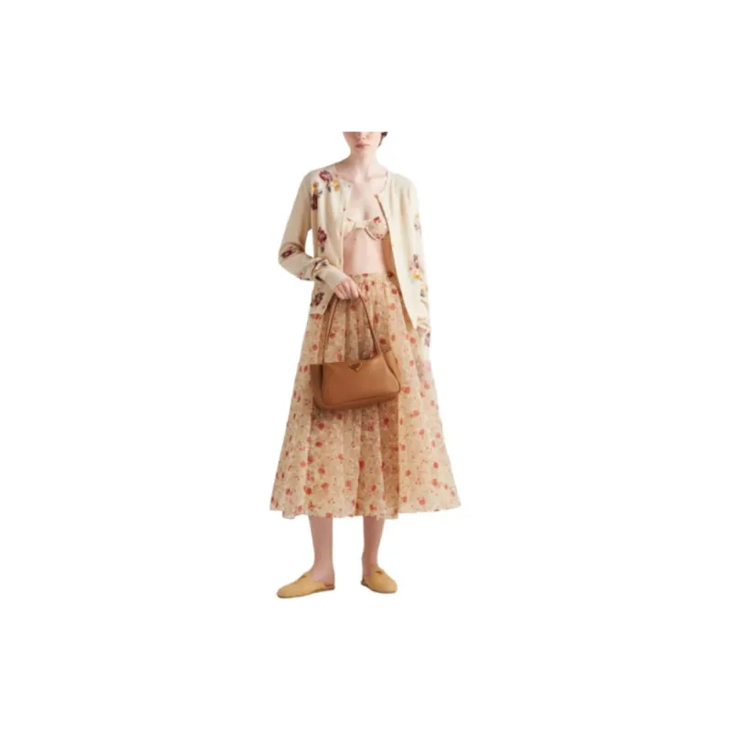 PRADA Floral Printed Knitted Cardigan-1
