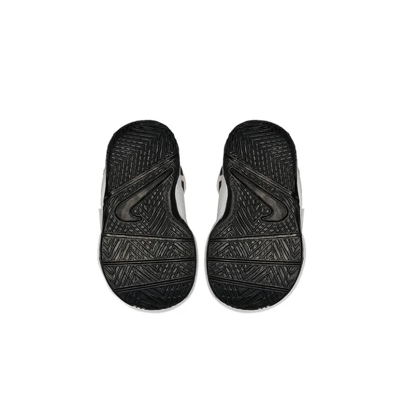 Nike Team Hustle D 8 JDI Slip-Resistant Cushioning Wear-Resistant Mid-Top Toddler Shoes Black White Infant And Toddler-3