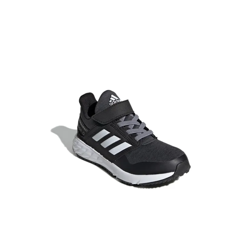 Adidas Fortafaito El K Breathable Low Top Running Shoes Black Gray Kids'-2