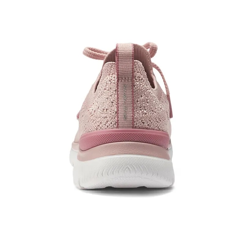 Skechers Breathable Low Top Casual Shoes Women's Pink-3