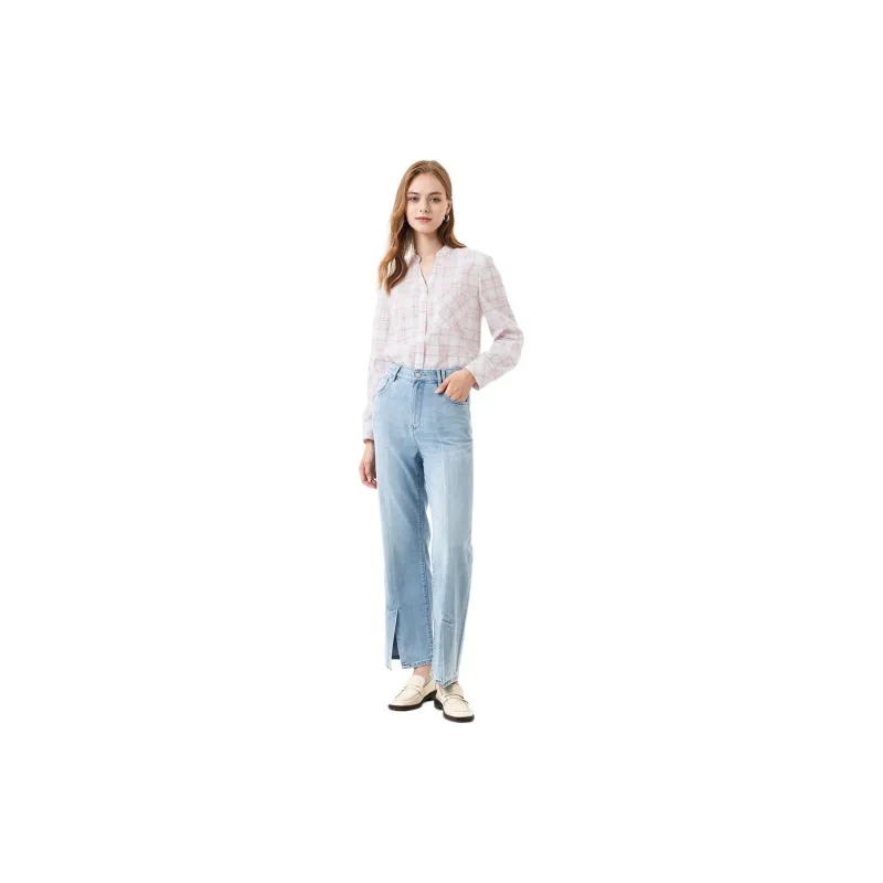 Hush Puppies Shirt Women's Pink White-2