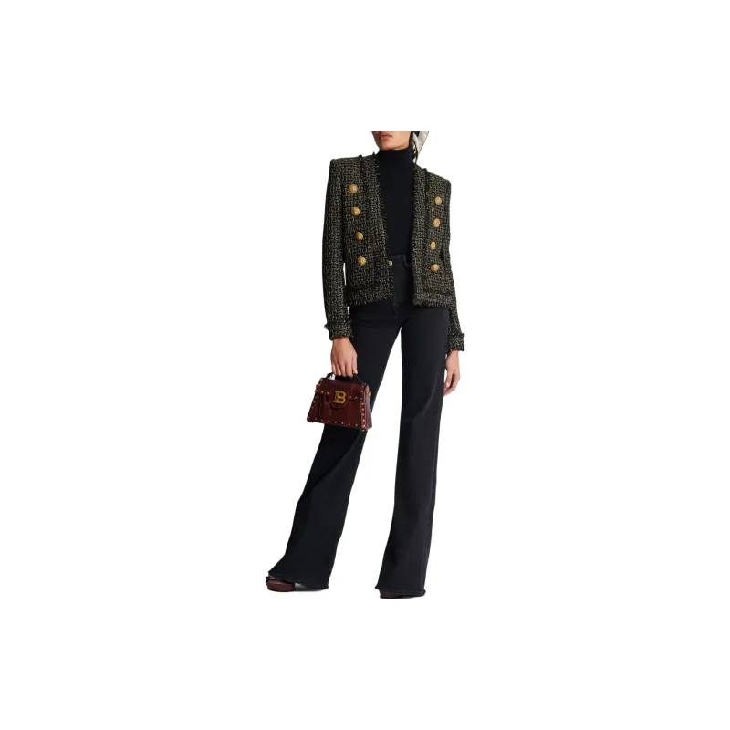 BALMAIN Double breasted Tweed Jacket-2