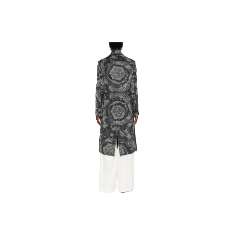 VERSACE Barocco Stencil Double breasted Coat-2