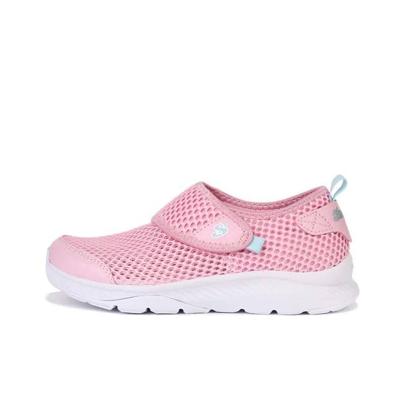 Skechers Comfy Grip Abrasion Resistant Slip Resistant Low Top Kids' Running Shoes Pink Teenagers-0