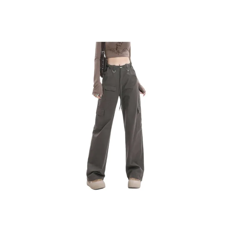 Kazakhstan Casual Pants Women's Gray Brown-2