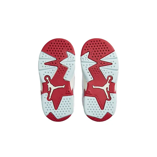 Jordan FLTCLB '91 Anti-Slip Wear-Resistant Mid-Top Vintage Basketball Shoes White Red Infant And Toddler-5