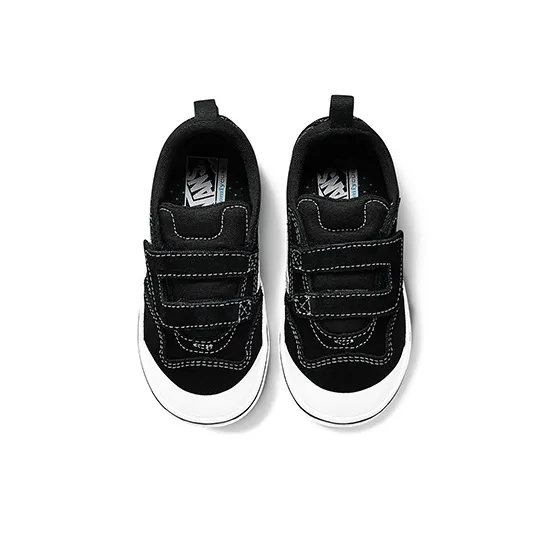 Vans Comfycush New Skool V Anti-Slip Wear-Resistant Low-Top Toddler Shoes Black White Infant And Toddler-3