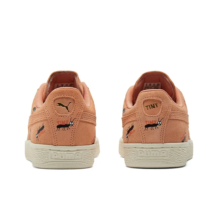 Tiny Cottons x PUMA Suede Low Top Kids' Skateboarding Shoes Orange Teenagers-4