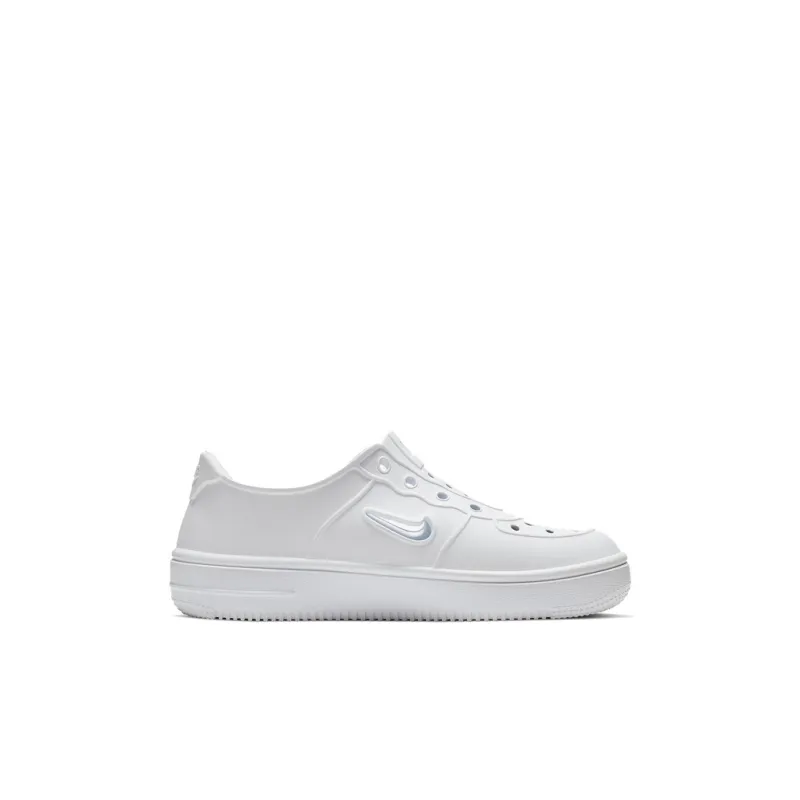 Nike Air Force 1 Breathable Low Top Skateboard Shoes Pure White Children Aged 3 7 Years Old-1