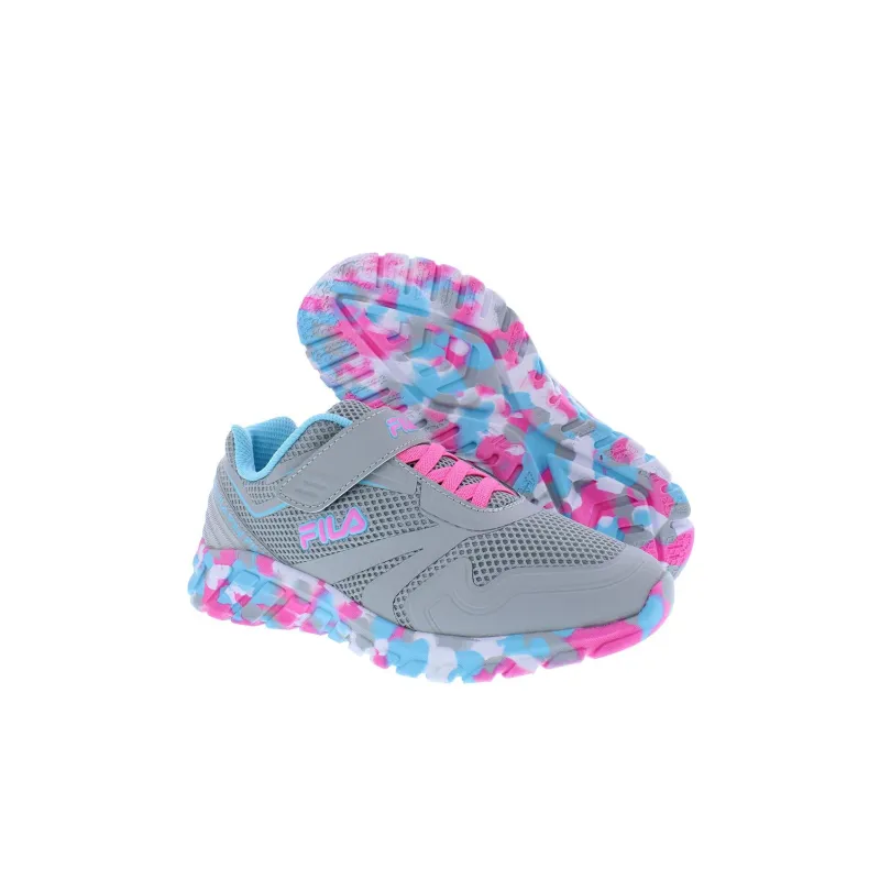 FILA KIDS Galaxia 4 Durable Breathable Low Top Kids' Running Shoes Blue Pink Kids'-4