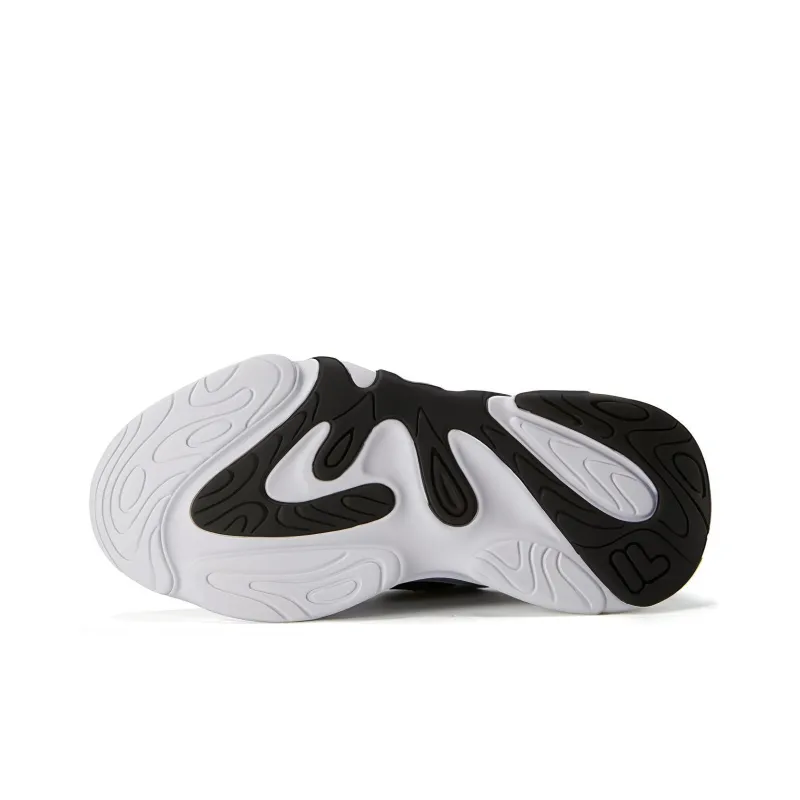 FILA KIDS BOA Slip Resistant Cushioning Wear Resistant Low Top Kids' Running Shoes White Black Teenagers-4