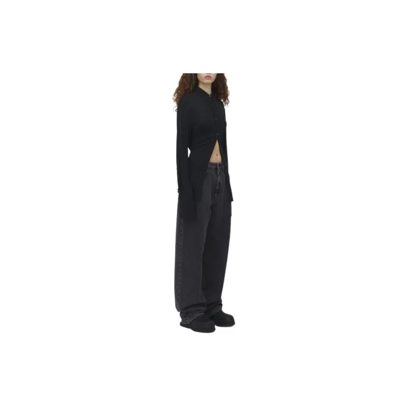 Alexander McQueen T Bar Chain Gathered Fitted Shirt-3