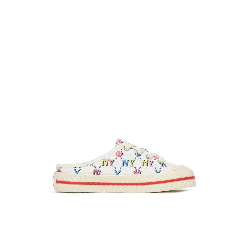 MLB Playball Mule Monogram Low Top Kids' Skateboarding Shoes Ecru Kids'-1