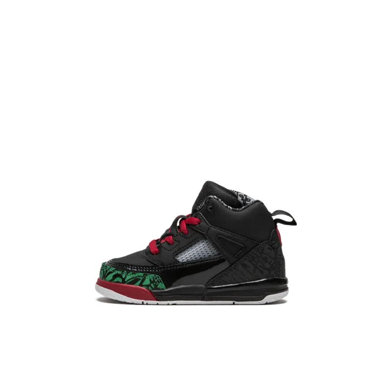 Jordan Spizike BT Slip-Resistant Cushioning Wear-Resistant High-Top Toddler Shoes Black Red Green Infant And Toddler-0