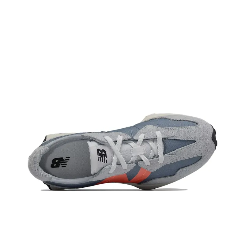 New Balance NB 327 Slip Resistant Cushioning Abrasion Resistant Breathable Low Top Running Shoes Ocean Gray Teenagers-2