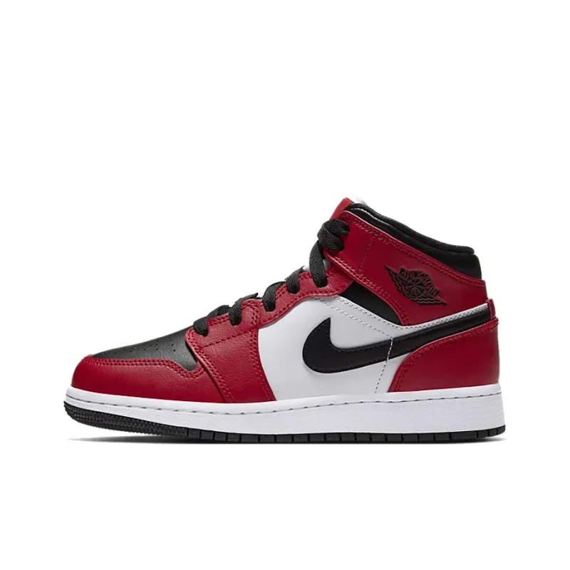 Jordan Kids Air Jordan 1 Mid 'Chicago Black Toe' Sneakers-0