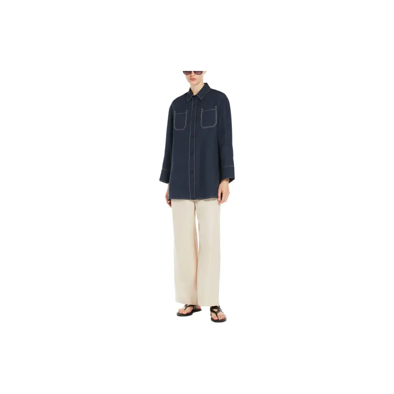 'S MAX MARA Shirt Women's Dark Blue-1