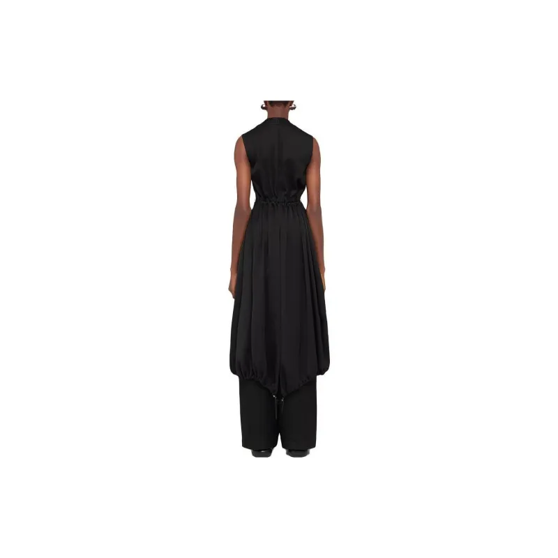 JIL SANDER V-Neck Sleeveless Midi Dress-3