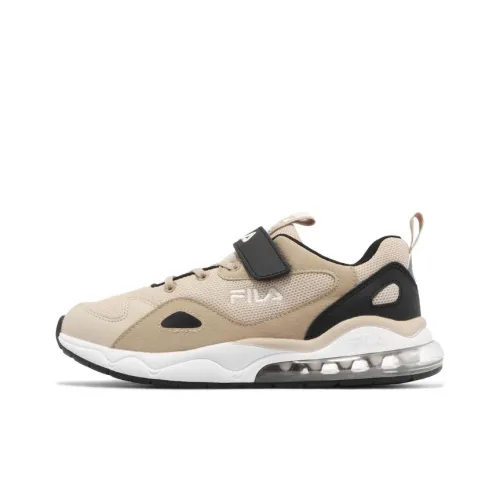FILA KIDS Cushioning Wear-Resistant Kids Lifestyle Shoes Khaki Black Teenagers