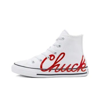 Converse Chuck Taylor All Star Anti Slip Wear Resistant High Top Kids Canvas Shoes Red White Teenagers