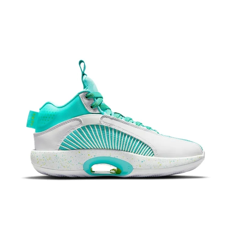 Jordan Air Jordan 35 'Guo Ailun' Anti Slip Wear Resistant Mid Top Children's Basketball Shoes Mint Green Unisex-1