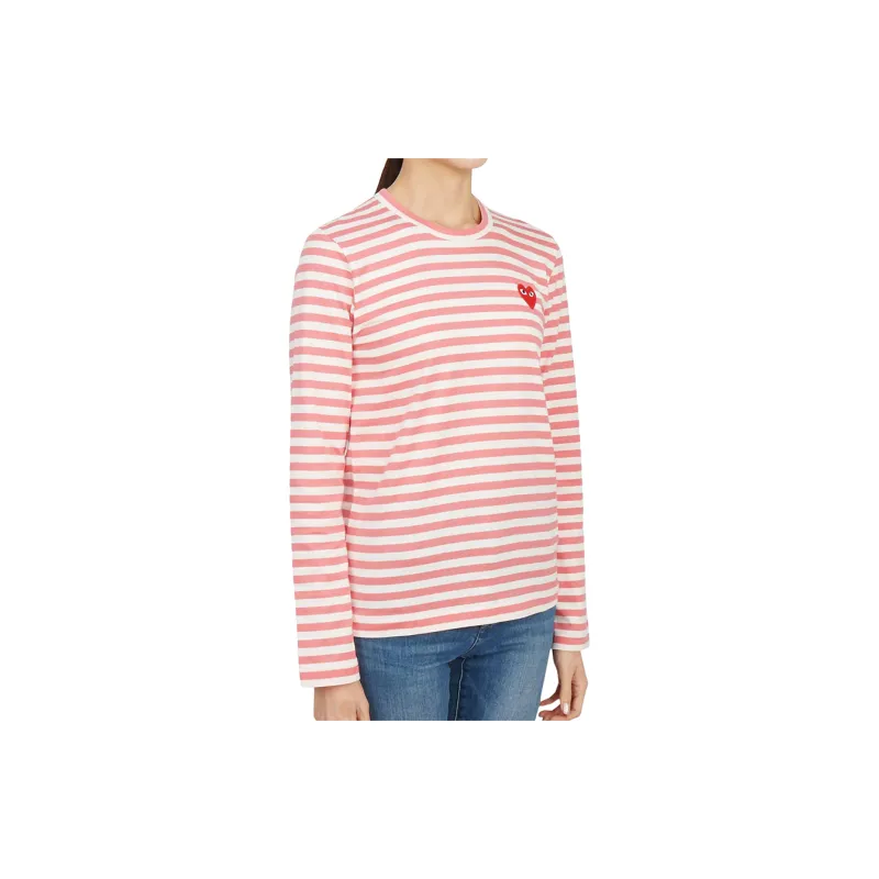 CDG Play T Shirts Women's Pink-3