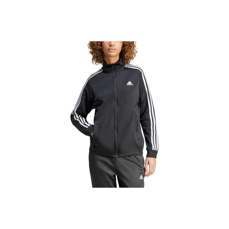Adidas Women's Classics 3 Stripes Track Top Black/White-1
