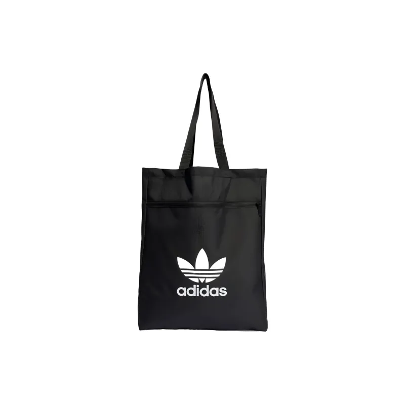Adidas Originals Recycled Polyester Plain Weave Fabric Tote Bag, Shopping Bag, Handbag Regular Unisex Black-0