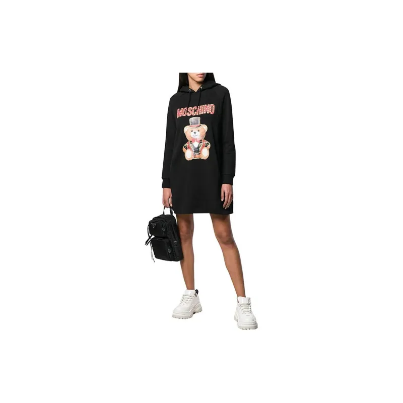 MOSCHINO Long Sleeved Dresses Women's Black-3