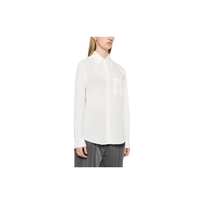 PINKO Long Sleeved Striped Buttoned Shirt-4