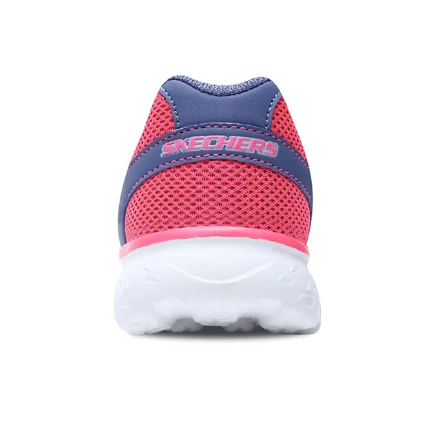 Skechers Go Run 400 Sparkle Sprinters Low Top Running Shoes Blue Pink Teenagers-3