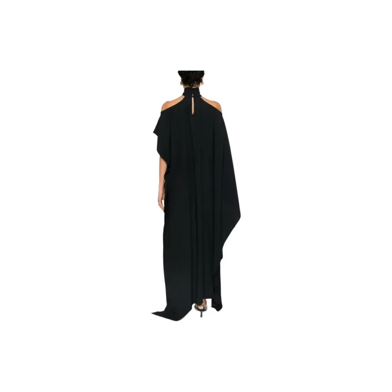TALLER MARMO Halterneck Asymmetric Midi Dress-2