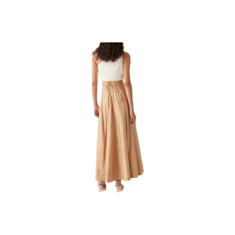 Aje Casual Long Skirts Women's Sandy Brown-1