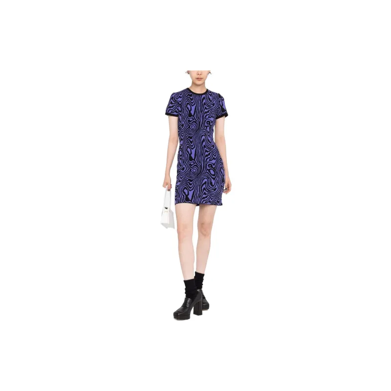 MOSCHINO Swirl pattern Knitted Minidress-1