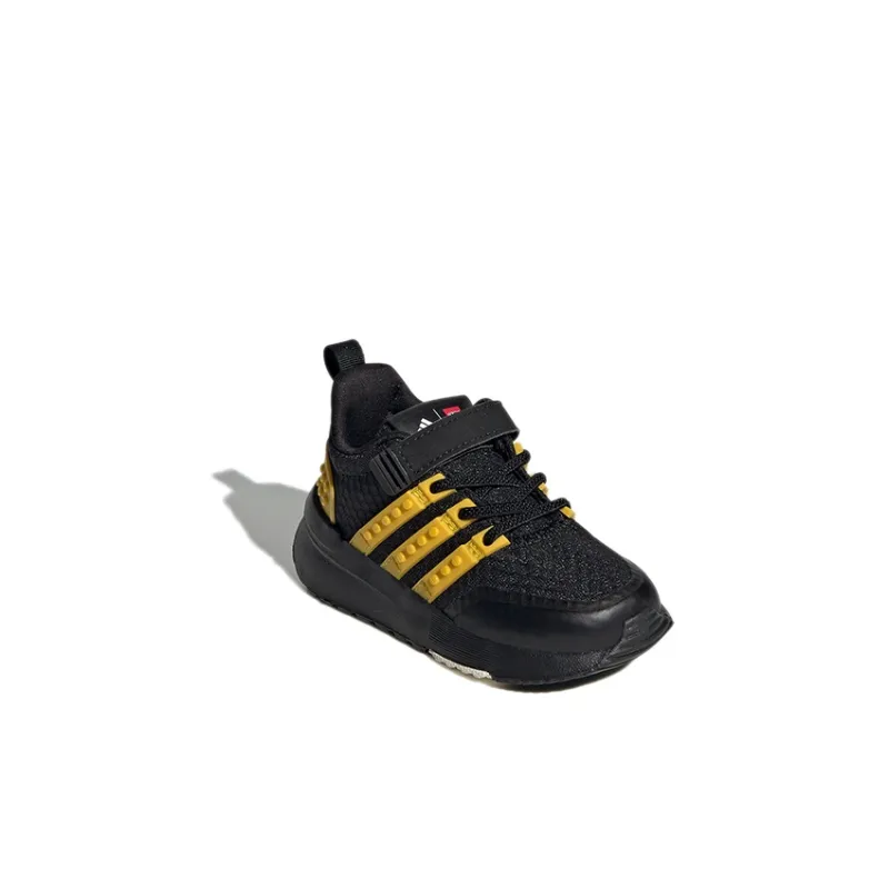 LEGO x Adidas Racer Tr El Abrasion Resistant Low Top Toddler Shoes Black Yellow Infant And Toddler-2