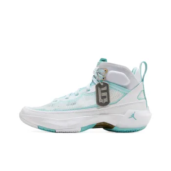 Jordan 37 'GUO' High Top Basketball Shoes White Mint Blue Asian Version Teenagers