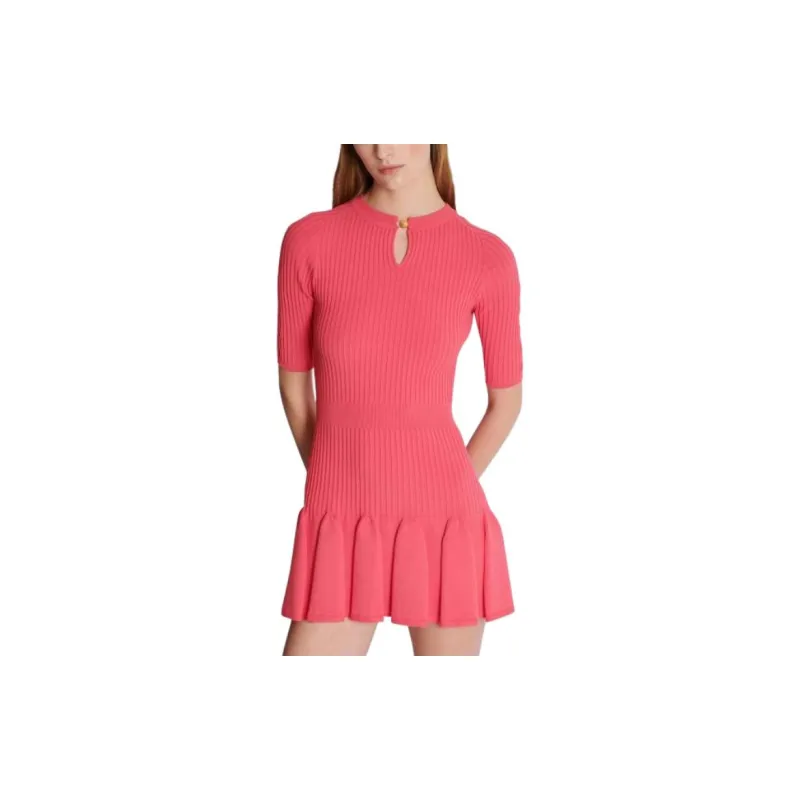 BALMAIN Flared Knit Dress-4