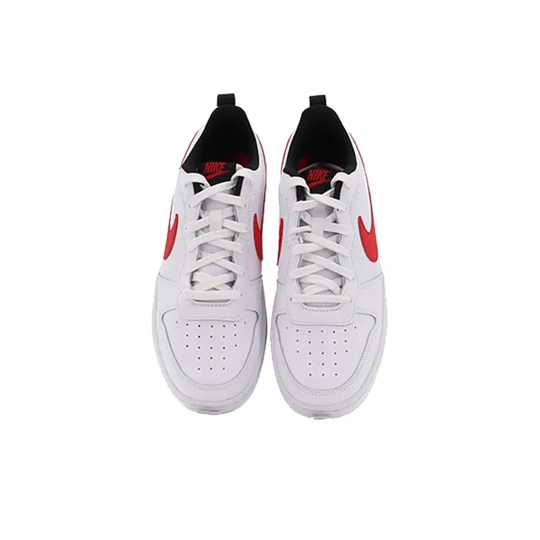 Nike Court Borough 2 Low White University Red GS-3