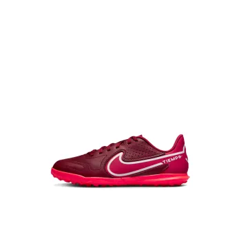 Nike Tiempo Legend 9 Slip Resistant Cushioning Abrasion Resistant Lightweight Low Top Kids' Soccer Shoes Red Kids'