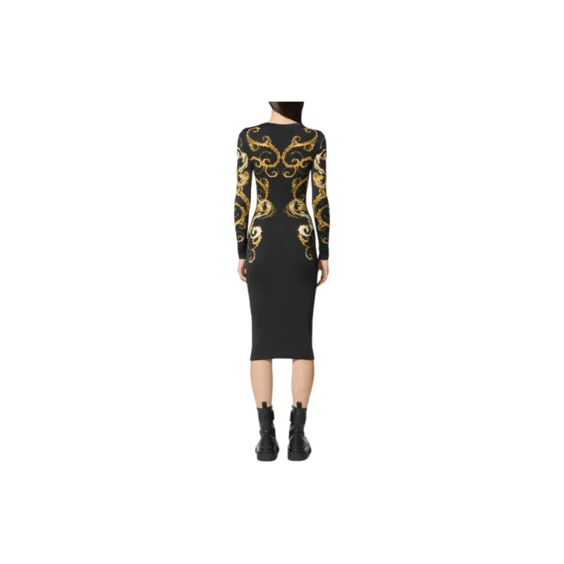 VERSACE JEANS COUTURE Watercolour Couture print Midi Dress-2