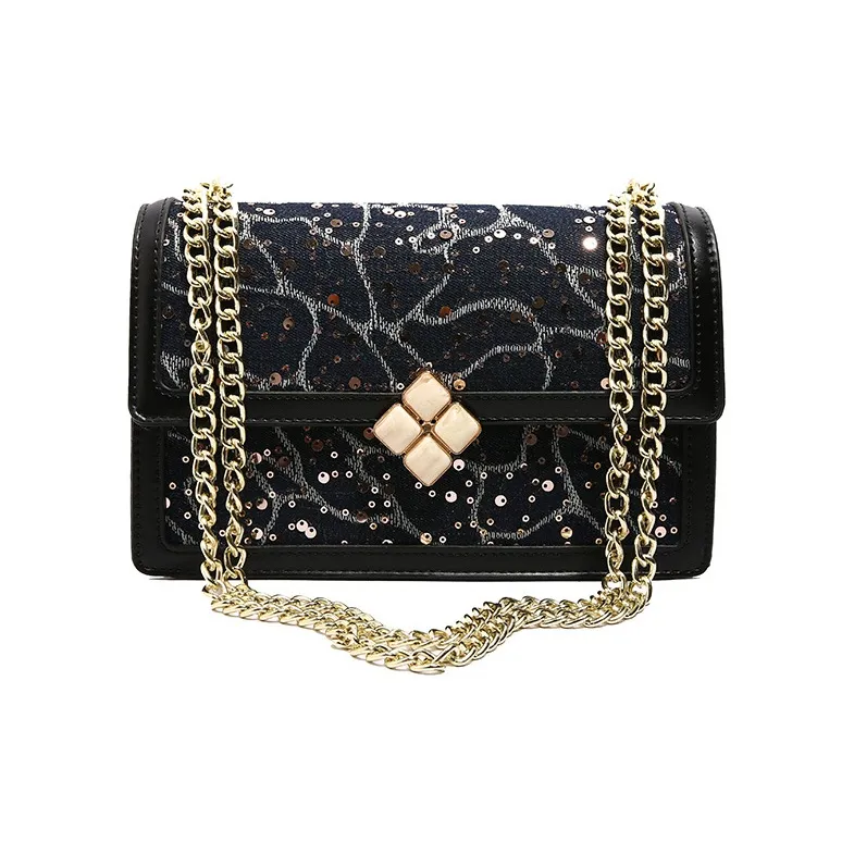 NOMK PU With Synthetic Leather Shoulder Bag, Crossbody Bag Women's Black/White/Light Blue/Dark Blue-0