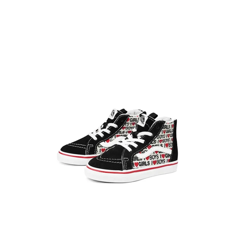 Vans Sk8-Hi Zip Toddler 'I Heart Print'-2