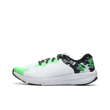 Under Armour Pursuit Charged 2 BL Low Top Kids' Running Shoes White Green Teenagers