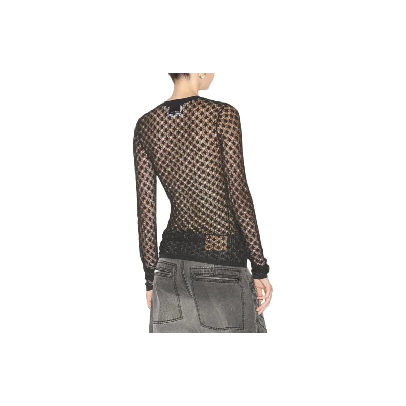 ISABEL MARANT Zavia Semi Sheer Crewneck Knitted Top-2